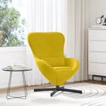 Fauteuil Œuf en Velours Jaune