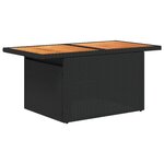 vidaXL Salon de jardin 6 Pièces avec coussins noir résine tressée