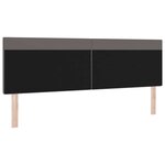 vidaXL Tête de lit LED Gris 180 cm Cuir synthétique