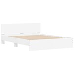 vidaXL Cadre de lit Blanc 150 x 200 cm Bois d'ingénierie