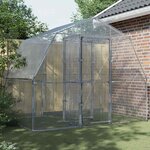 vidaXL Cage à oiseaux avec porte argenté acier galvanisé