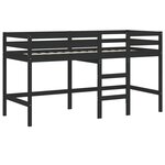 vidaXL Lit mezzanine enfants avec rideaux sans matelas 90x190 cm