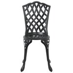 vidaXL Ensemble de salle à manger de jardin 5 pièces en aluminium coulé noir