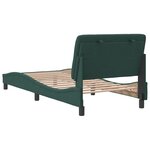 vidaXL Cadre de lit sans matelas vert foncé 90x200 cm velours