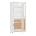 vidaXL Buffet haut Blanc 69 5x34x180 cm Bois d'ingénierie