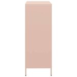 vidaXL Buffet haut rose 68x39x103 5 cm acier