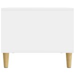 vidaXL Table basse Blanc brillant 90 x 50 x 40 cm Bois d'ingénierie