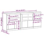 vidaXL Buffet LED Bois ancien 162 x 37 x 67 cm Bois d'ingénierie