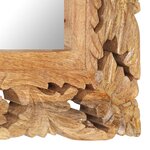 vidaXL Miroir sculpté à la main Marron 80x50cm Bois de manguier massif