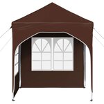 vidaXL Tente de fête pop-up 192 x 192 x 245 cm Marron