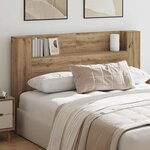 vidaXL Cabinet de Tête de Lit chêne artisanal Bois d'ingénierie