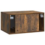 vidaXL Meuble TV mural 59 5 x 41 x 30 cm Chêne fumé Bois d'ingénierie