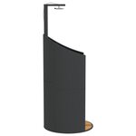 vidaXL Douche d'extérieur noir 100x100x241 5 cm poly rotin bois acacia