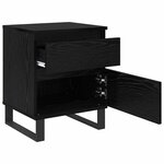vidaXL Cabinet de chevet Chêne noir 40 x 35 x 50 cm Bois d'ingénierie