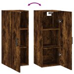 vidaXL Armoire murale chêne fumé 34 5x34x90 cm