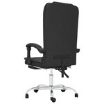 vidaXL Fauteuil de massage inclinable de bureau Noir Similicuir