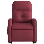 vidaXL Fauteuil inclinable de massage Rouge bordeaux Tissu