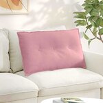 vidaXL Coussin de Dos Rose 80 x 50 cm Tissu en velours côtelé