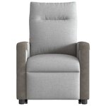 vidaXL Fauteuil inclinable électrique gris nuage tissu