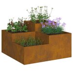 vidaXL Cache-pot de jardin Rouillé 80 x 80 x 48 cm