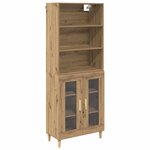 vidaXL Haut Armoire Chêne artisanal 69 5 x 32 5 x 180 cm