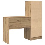 vidaXL Bureau avec tiroir avec étagère 2 Pièces Chêne artisanal