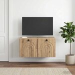vidaXL Meuble TV mural 59 5 x 41 x 30 cm Chêne artisanal