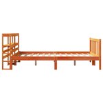 vidaXL Cadre de lit et tête de lit sans matelas cire marron 120x190 cm
