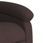 vidaXL Fauteuil de massage inclinable Marron foncé Tissu