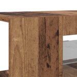 vidaXL Meuble TV avec lumières LED vieux bois bois d'ingénierie
