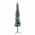 vidaXL Demi sapin de Noël artificiel mince avec support Vert 120 cm