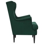 vidaXL Fauteuil Vert foncé Velours