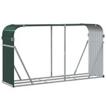 vidaXL Porte-bûches vert 180x45x100 cm acier galvanisé