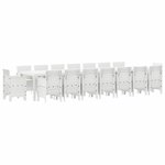 vidaXL Ensemble de salle à manger pour jardin 17 Pièces Blanc Rattan Polt