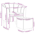 vidaXL Fauteuil avec repose-pied blanc similicuir