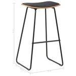 vidaXL Tabourets de bar lot de 2 noir similicuir