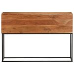 vidaXL Table console 110x30x75 cm bois massif d'acacia et fer