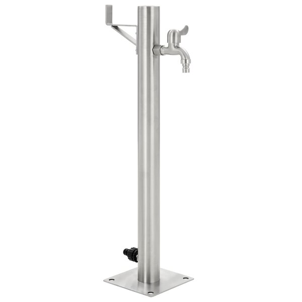 vidaXL Colonne à eau de jardin ronde Acier inoxydable 65 cm