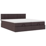 VidaXL Cadre de lit ottoman avec matelas marron foncé 200x200 cm tissu