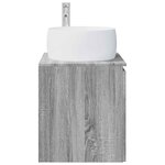 vidaXL Vanité de lavabo mural Sonoma gris 49 5 x 44 5 x 66 cm