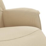 vidaXL Fauteuil inclinable avec repose-pied crème tissu