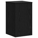 vidaXL Supports de plantes 2 Pièces Chêne noir 30 x 30 x 50 cm en bois d'ingénierie.