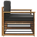 vidaXL Canapé d’extérieur Bois d'acacia massif et polyester
