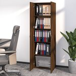 vidaXL Armoire de bureau Chêne marron 60x32x190 cm Bois d'ingénierie