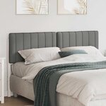 vidaXL Tête de lit capitonnée Blanc et gris clair 150 cm Pin massif