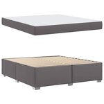 vidaXL Cadre de lit avec matelas Gris 180 x 200 cm tissu