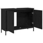 vidaXL Meuble sous-vasque de salle de bain Chêne noir 80 x 30 x 60 cm