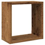 vidaXL Étagères cube murales 2 Pièces vieux bois 30x15x30 cm