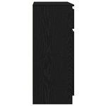 vidaXL Buffet avec tiroir chêne noir 71x35x84 cm bois d'ingénierie