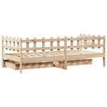vidaXL Lit de jour avec tiroirs sans matelas 90x190 cm bois massif